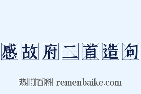 感故府二首造句是什么意思的图片